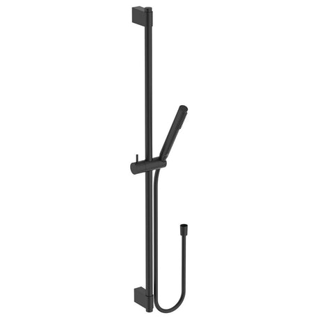 Ideal Standard Idealrain Stick Shower Kit Single Function Handspray 900mm Rail1.75m Hose - Silk Black - A7617XG - TAP 'N' SHOWER