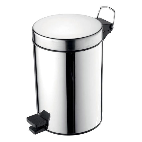 Ideal Standard IOM Pedal Waste Bin 3 Litre - Stainless Steel - A9104MY - TAP 'N' SHOWER