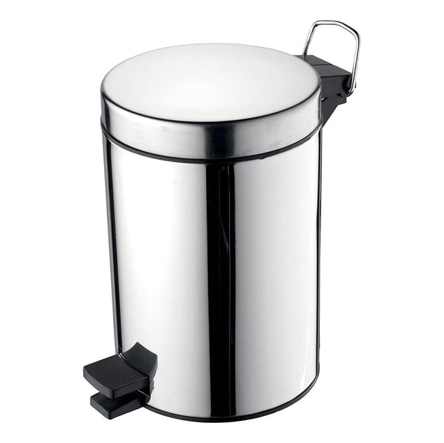 Ideal Standard IOM Pedal Waste Bin 3 Litre - Stainless Steel - A9104MY - TAP 'N' SHOWER