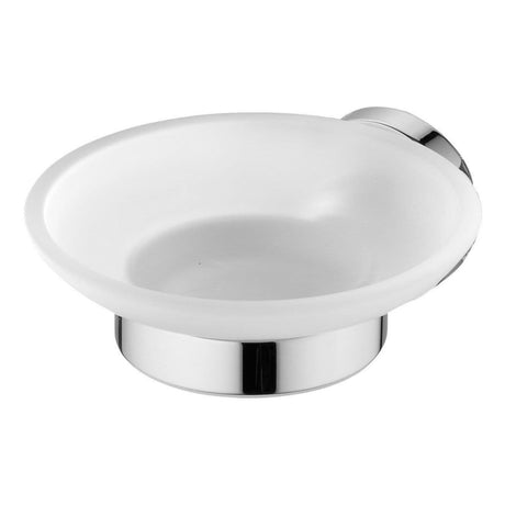 Ideal Standard IOM Soap Dish & Holder Frosted Glass - Chrome - A9122AA - TAP 'N' SHOWER