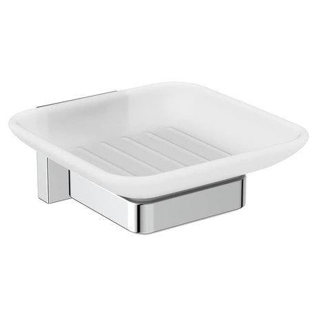Ideal Standard IOM Square Soap Dish & Holder - Chrome - E2201AA - TAP 'N' SHOWER