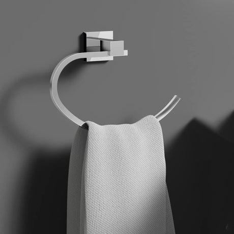 Ideal Standard IOM Square Towel Ring - Chrome - E2202AA - TAP 'N' SHOWER