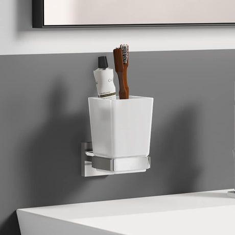 Ideal Standard IOM Square Tumbler & Holder - Chrome - E2204AA - TAP 'N' SHOWER
