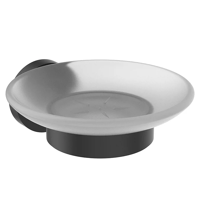 Ideal Standard IOM Wall Mounted Soap Dish and Holder - Silk Black - A9122XG - TAP 'N' SHOWER