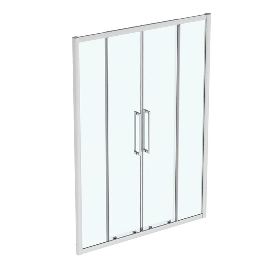 Ideal Standard IS i.life 2 Door Slider With Idealclean Clear Glass 1500mm - Bright Silver - T4975EO