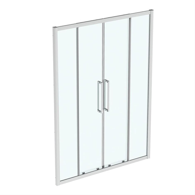 Ideal Standard IS i.life 2 Door Slider With Idealclean Clear Glass 1500mm - Bright Silver - T4975EO