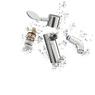 Armitage Shanks Markwik 21 Plus Chrome Deck Mounted Thermostatic Basin Mixer Tap - A6696AA