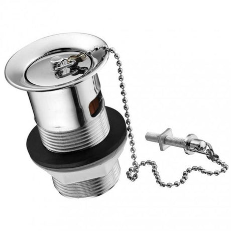 Armitage Shanks Slotted Basin Waste With Plastic Plug Chain and Stay - Chrome - S8800AA
