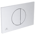 Ideal Standard Oleas M5 Round Dual Flush Flushplate - Silver - R0503SI - TAP 'N' SHOWER