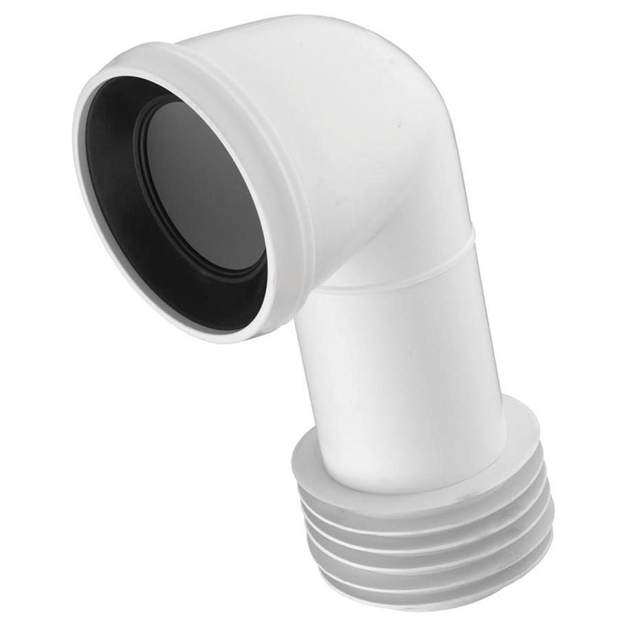 Ideal Standard Panekta White Finned 90 Degree Pan Connector - S430001