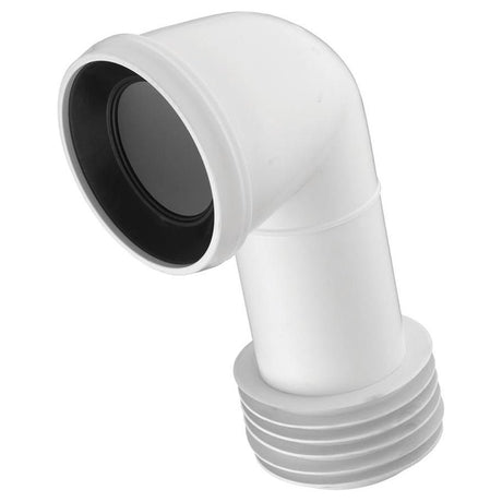 Ideal Standard Panekta White Finned 90 Degree Pan Connector - S430001