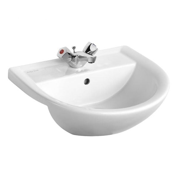 Ideal Standard Sandringham 21 White 1TH Semi Countertop Basin 500mm - E895801