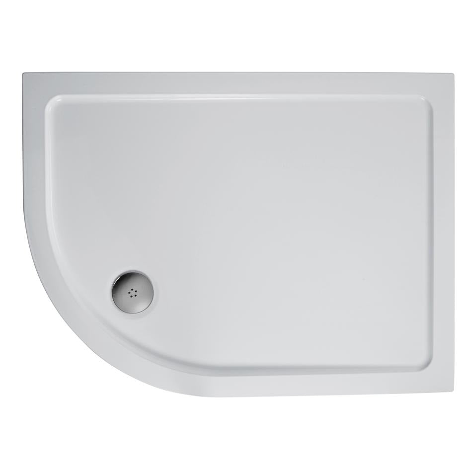 Ideal Standard Simplicity Low Profile Offset Quadrant Flat Top Shower Tray - White - L510301