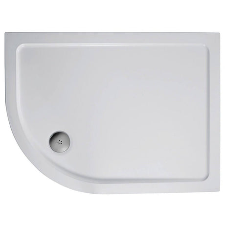 Ideal Standard SIMPLICITY Offset Quadrant Low Profile Shower Tray + Waste Right Handed Flat Top 1000x800mm White - L510501 - TAP 'N' SHOWER