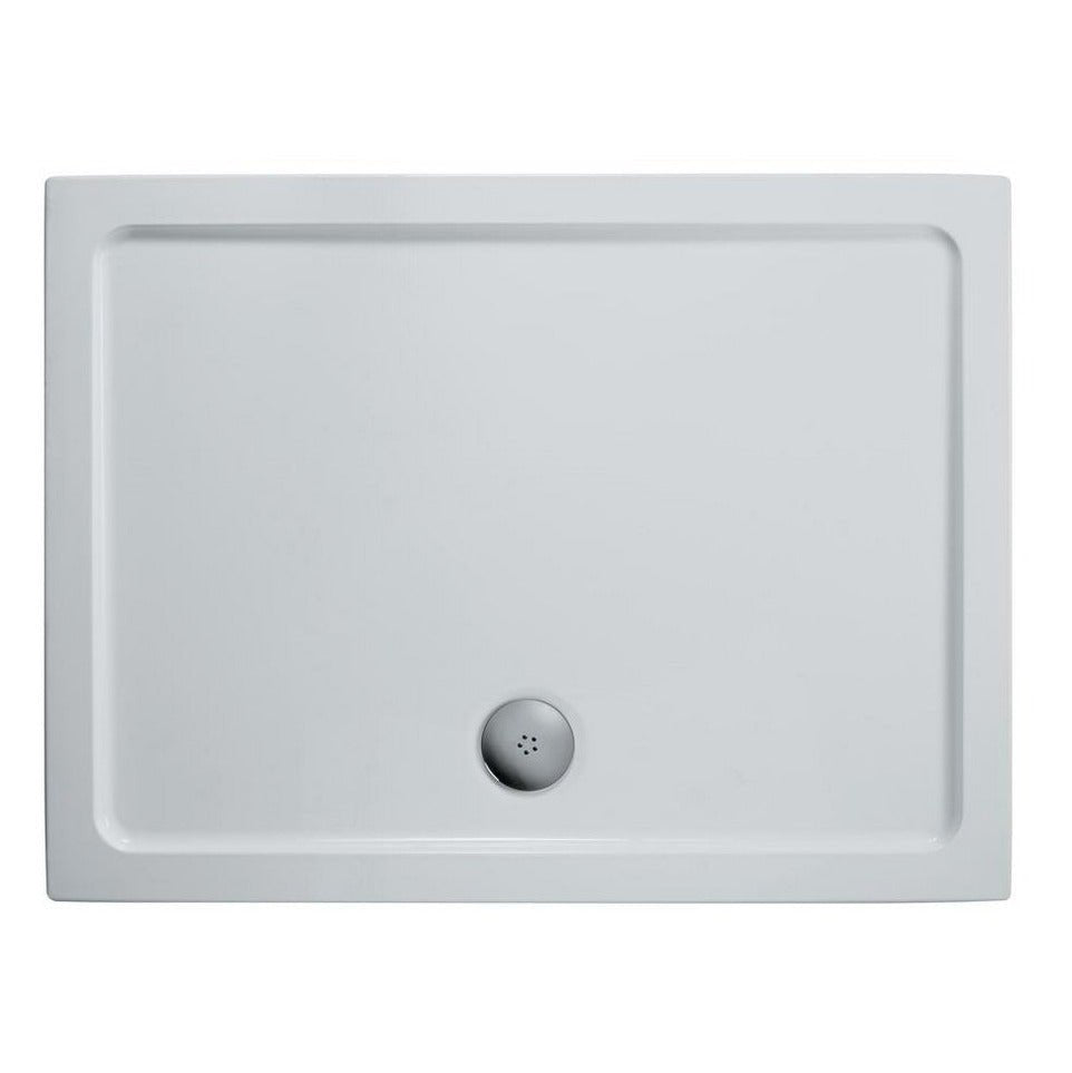 Ideal Standard SIMPLICITY Rectangular Low Profile Shower Tray + Waste Flat Top 1600x800mm White - L509701 - TAP 'N' SHOWER
