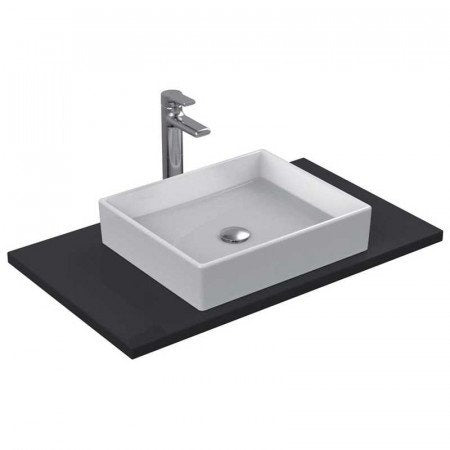 Ideal Standard Strada 1 Tap Hole Glazed Black Vessel Basin 600mm - K078101