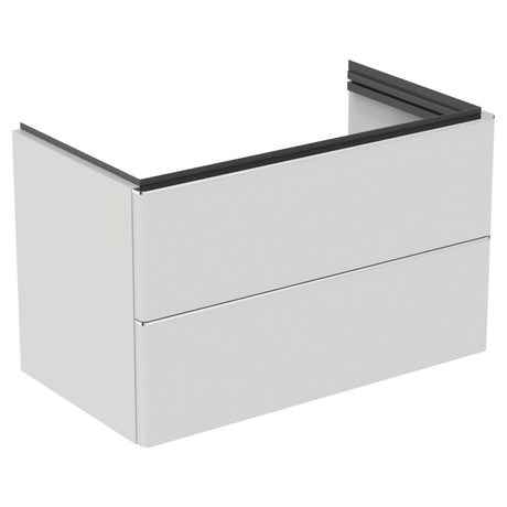 Ideal Standard Strada 2 Drawers 800mm Wall Hung Vanity Unit ONLY - Gloss White - T4296WG