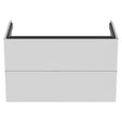 Ideal Standard Strada 2 Drawers 800mm Wall Hung Vanity Unit ONLY - Gloss White - T4296WG