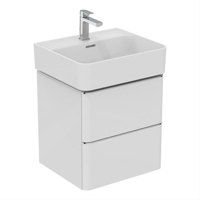 Ideal Standard Strada 2 Drawers 500mm Wall Hung Washbasin Unit ONLY - Gloss White - T4299WG