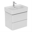 Ideal Standard Strada 2 Drawers 600mm Wall Hung Washbasin Unit ONLY - Gloss White - T4300WG