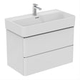 Ideal Standard Strada 2 Drawers 800mm Wall Hung Washbasin Unit ONLY - Gloss White - T4301WG