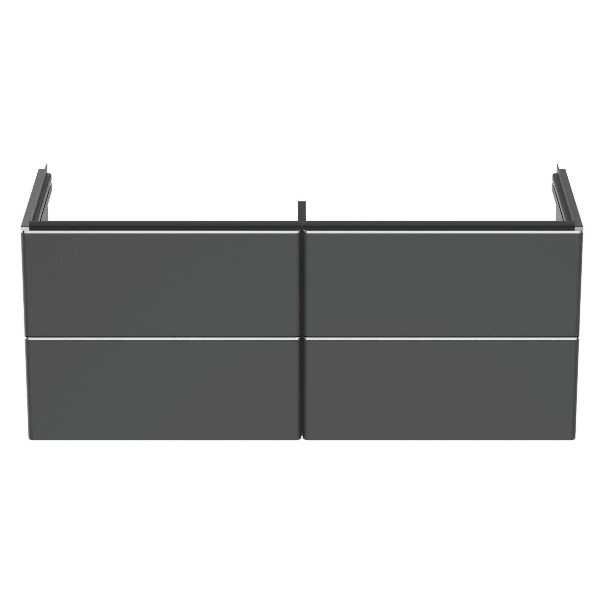 Ideal Standard Strada 4 Drawers 1200mm Wall Hung Vanity Unit ONLY  - Matt Anthracite - T4298Y2