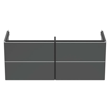 Ideal Standard Strada 4 Drawers 1200mm Wall Hung Vanity Unit ONLY  - Matt Anthracite - T4298Y2
