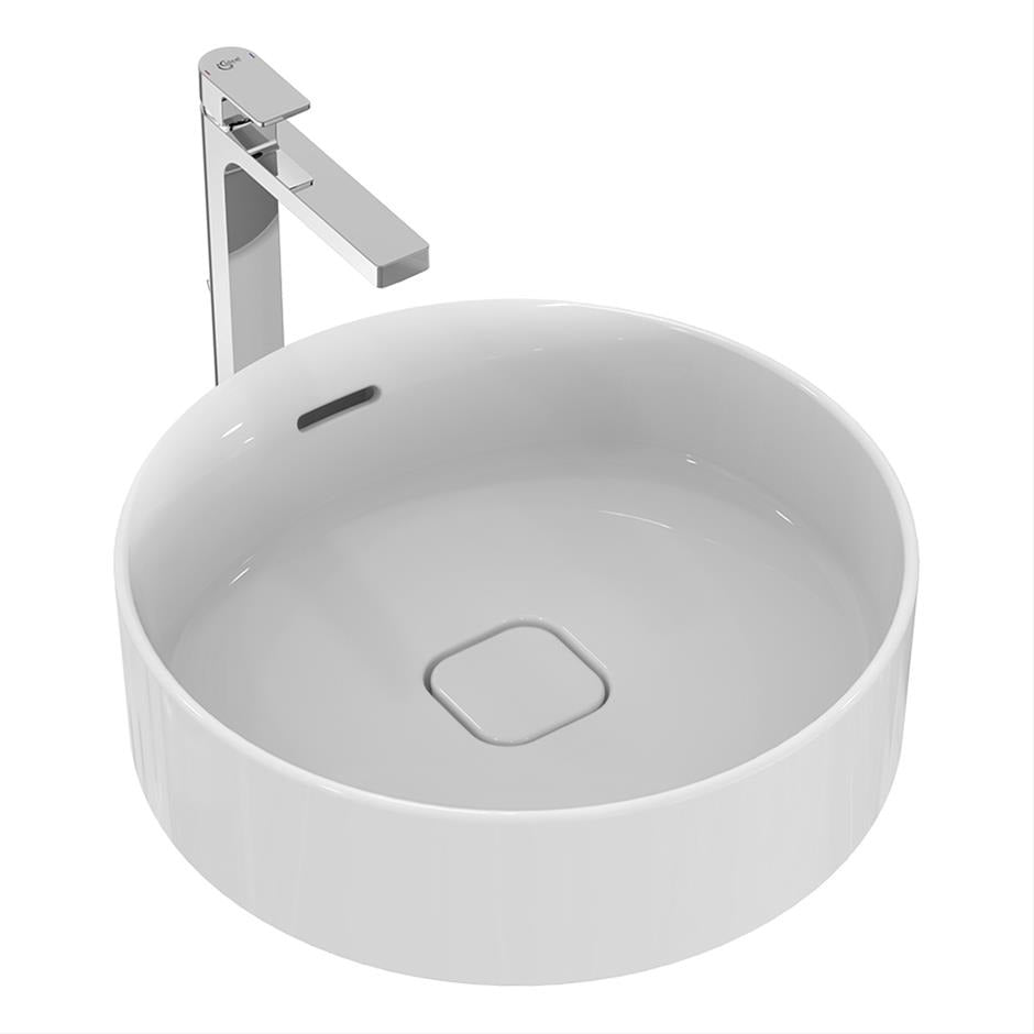 Ideal Standard Strada II 45cm Round Vessel Washbasin No Taphole with Overflow - White - E237901