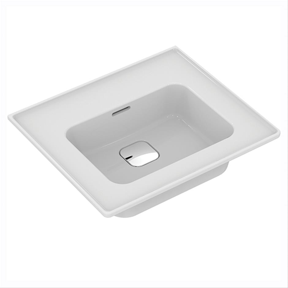 Ideal Standard Strada II 500mm Vanity Basin 0 Tap Holes & Clicker Waste - White - E239301 - TAP 'N' SHOWER