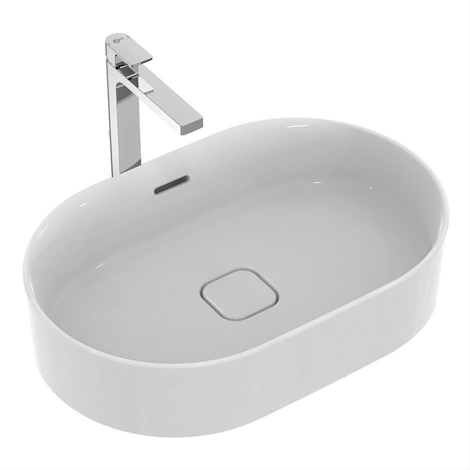 Ideal Standard Strada II Oval Vessel Washbasin No Taphole with Overflow 60cm - White - E237701