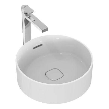 Ideal Standard Strada II Round Vessel Washbasin No Taphole with Overflow 38cm - White - E237801