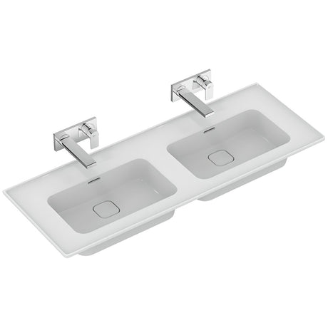 Ideal Standard Strada II Vanity Basin 0 Tap Holes & Clicker Wastes 1240mm - White - E239701 - TAP 'N' SHOWER