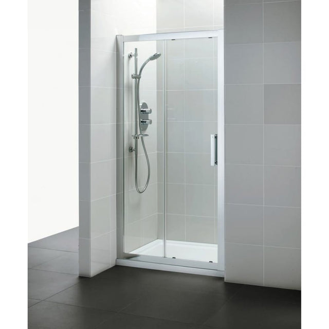 Ideal Standard Synergy 8mm Sliding Shower Door Idealclean Glass 1700mm - Bright Silver Frame - L6617EO - TAP 'N' SHOWER