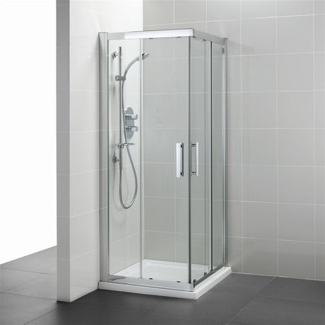 Ideal Standard Synergy Corner Entry Enclosure Idealclean Clear Glass  800mm - Bright Silver - L6280EO