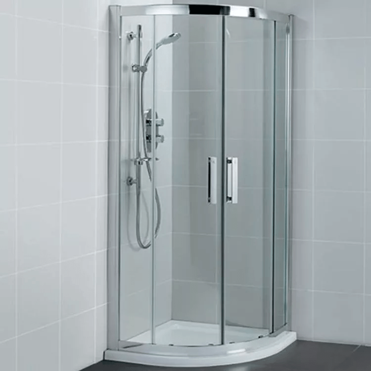 Ideal Standard Synergy Quadrant Shower Enclosure 900mm With Silver Aluminium Frame - L6284EO - TAP 'N' SHOWER