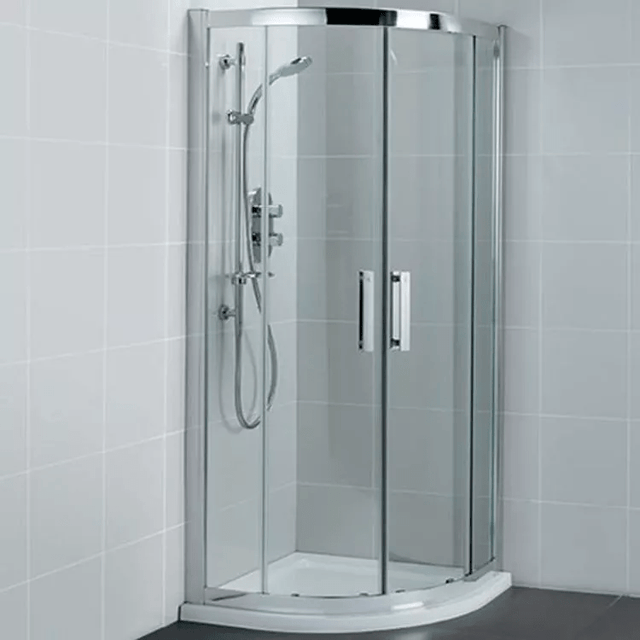 Ideal Standard Synergy Quadrant Shower Enclosure 900mm With Silver Aluminium Frame - L6284EO - TAP 'N' SHOWER