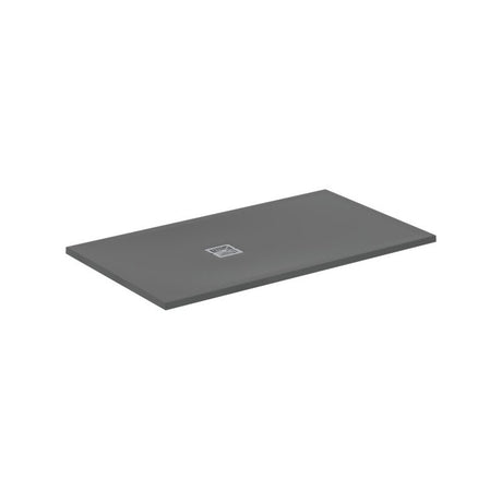 Ideal Standard Ultra Flat S + 1400 x 800mm Shower Tray - Concrete Grey - T5599FS - TAP 'N' SHOWER