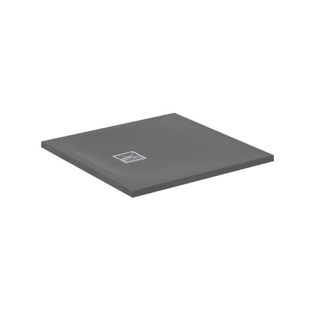 Ideal Standard Ultra Flat S + 800 x 800mm Shower Tray - Concrete Grey - T5600FS - TAP 'N' SHOWER