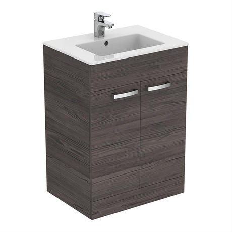 Ideal Standard Tempo 2 Door 600mm Basin Vanity Unit ONLY - Lava Grey - E3244LG