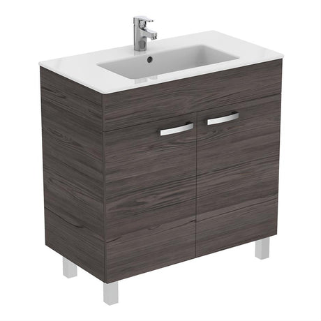 Ideal Standard Tempo 2-Door 800mm Vanity Unit & Legs ONLY - Lava Grey - E3241LG
