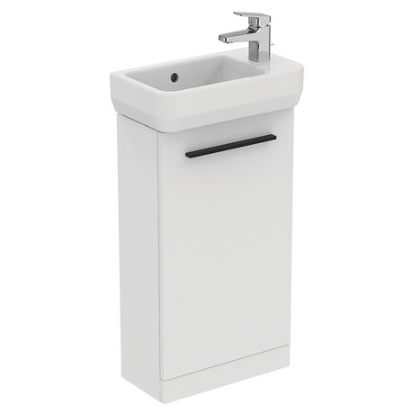 Ideal Standard Tempo Pedestal Basin Unit 400x300mm 1 Door - Sandy Grey - T5005DU - TAP 'N' SHOWER