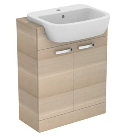Ideal Standard Tempo Semi - Countertop Washbasin 1 Taphole With Basin Mixer 55cm - White - T0590 - TAP 'N' SHOWER
