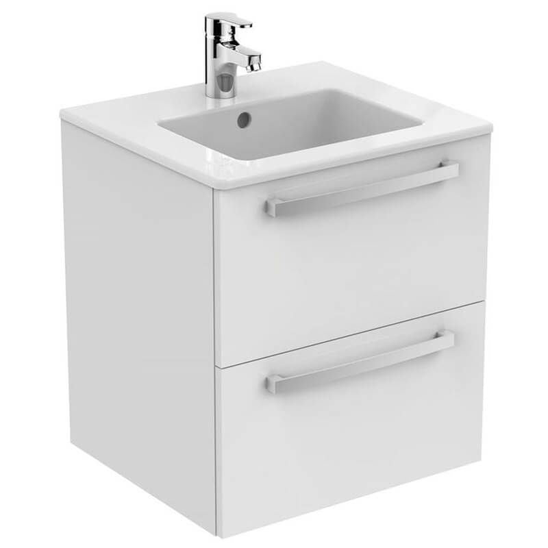 Ideal Standard Tempo Wall Mounted Vanity Basin Unit 500mm - White - E1103WG - TAP 'N' SHOWER
