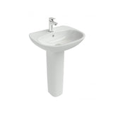 Ideal Standard Tesi Pedestal Basin 1 Tap Hole 500mm - White - T031201 - TAP 'N' SHOWER