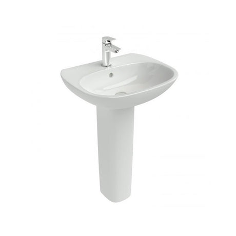 Ideal Standard Tesi Pedestal Basin 1 Tap Hole 500mm - White - T031201 - TAP 'N' SHOWER