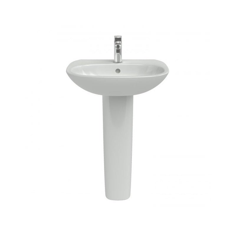 Ideal Standard Tesi Pedestal Basin 1 Tap Hole 500mm - White - T031201 - TAP 'N' SHOWER