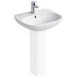 Ideal Standard Tesi Pedestal Basin With Overflow 600mm - White - T026501 - TAP 'N' SHOWER