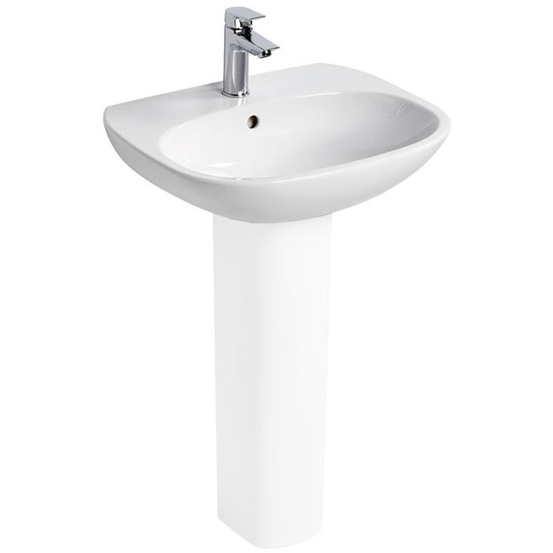 Ideal Standard Tesi Pedestal Basin With Overflow 600mm - White - T026501 - TAP 'N' SHOWER