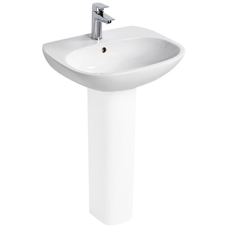Ideal Standard Tesi Pedestal Basin With Overflow 600mm - White - T026501 - TAP 'N' SHOWER