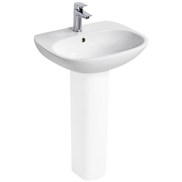 Ideal Standard Tesi Pedestal Basin With Overflow 600mm - White - T026501 - TAP 'N' SHOWER